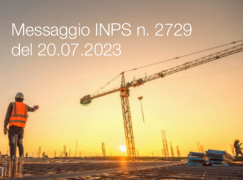 Messaggio INPS numero 2729 del 20.07.2023