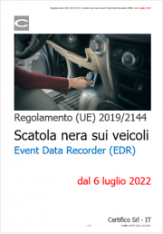 Regolamento (UE) 2019/2144: Scatola nera sui veicoli dal 6 luglio 2022