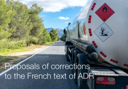 Proposals of corrections to the French text of ADR 