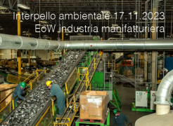 Interpello ambientale 17.11.2023 - End of waste industria manifatturiera