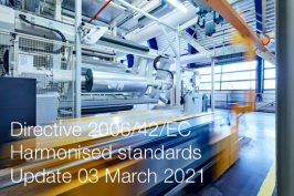 Directive 2006/42/EC: Harmonised standards published in the OJ | Update 03 March 2021