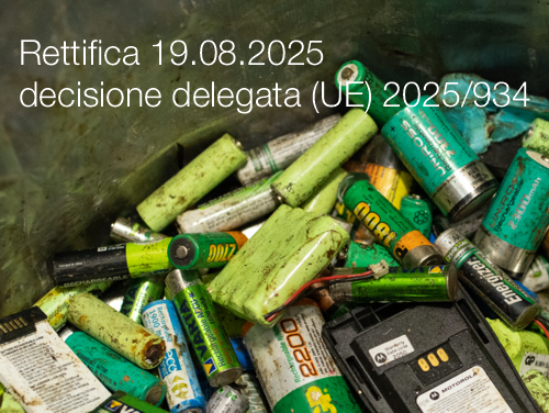 Rettifica decisione delegata (UE) 2025/934 - 19.08.2025