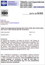 EN ISO 12100 Tabella corrispondenza