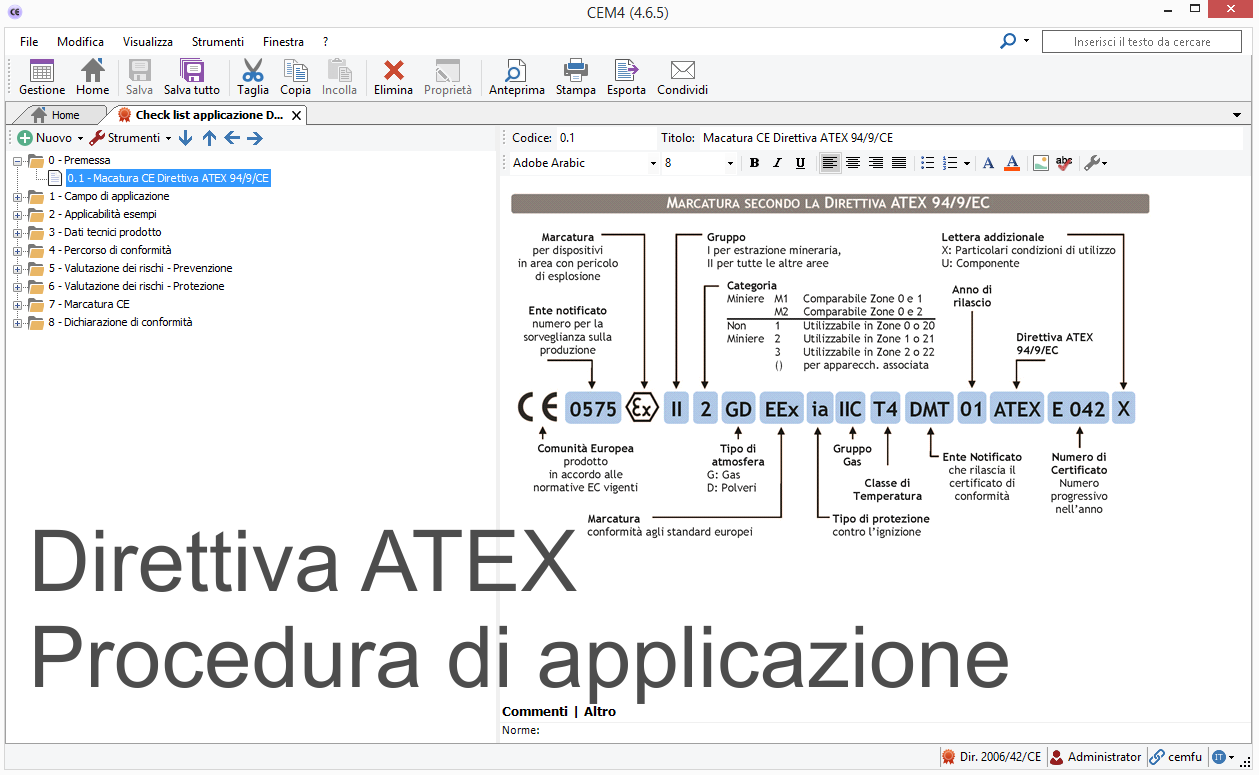 Procedura applicazione Direttiva ATEX 94/9/CE: file CEM