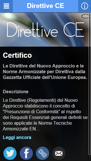 Direttive CE: l'app per la Marcatura CE