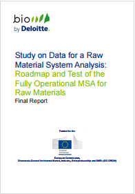 Study on Data for a Raw Material System Analysis (SMA)