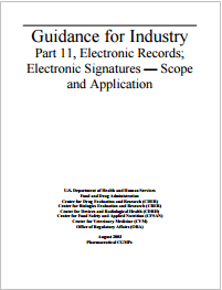FDA 21 CFR part 11 Guidance for Industry