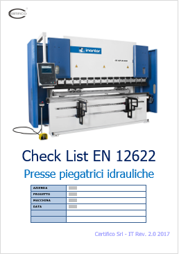 Presse piegatrici idrauliche: Check list sulla norma EN 12622