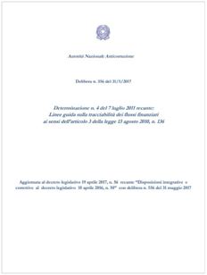Delibera n. 556 del 31 maggio 2017 ANAC