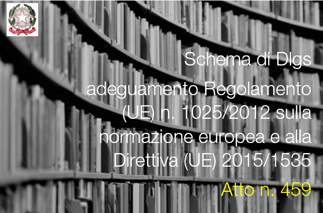 Schema Dlgs adeguamento Regolamento (UE) n. 1025/2012 normazione