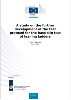 A study on the further development of the test protocol for the base slip test of leaning ladders