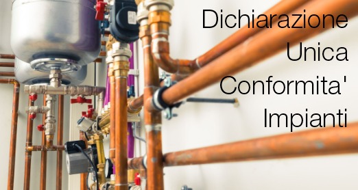 Dichiarazione "unica" di conformità degli impianti