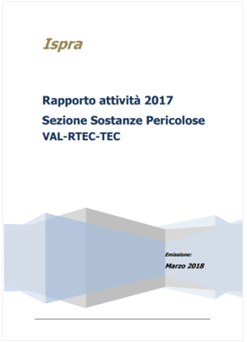 Relazione ISPRA attività Sezione Sostanze Pericolose 2017