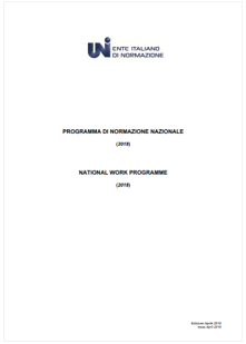 UNI | Programma di normazione nazionale 2018
