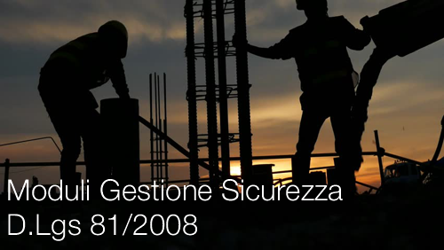 Moduli Gestione Sicurezza D.Lgs 81/2008
