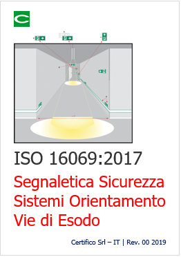 ISO 16069 SWGS Segnaletica Sistemi orientamento Vie di esodo ISO 16069 SWGS Segnaletica Sistemi orientamento Vie di esodo