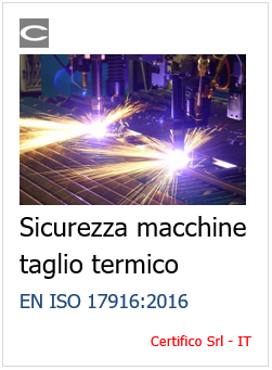 EN ISO 17916:2016 Sicurezza macchine taglio termico