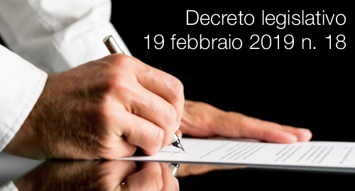 Decreto legislativo 19 febbraio 2019 n. 18 