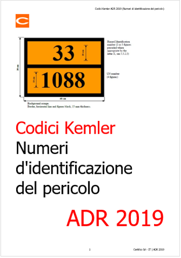 ADR 2019: Aggiornamento Kemler