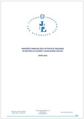 Rapporto annuale ispettorato nazionale del lavoro 2018