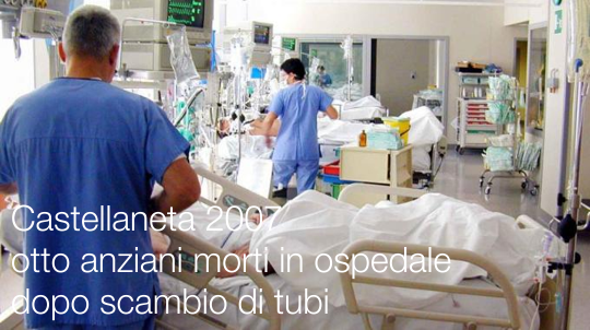 Castellaneta: otto morti in ospedale per scambio di tubi