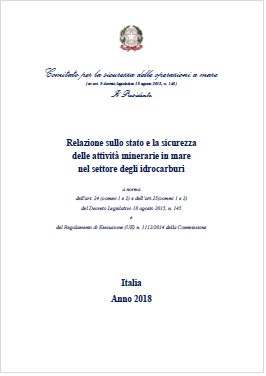 Relazione stato e sicurezza attività minerarie in mare idrocarburi