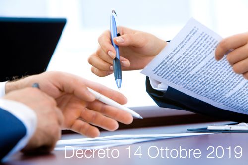 Decreto 14 ottobre 2019 