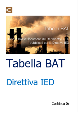 Tabella BAT Direttiva IED Tabella BAT Direttiva IED