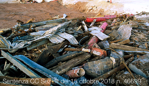 Sentenza CC Sez. III del 15 ottobre 2018 n. 46699