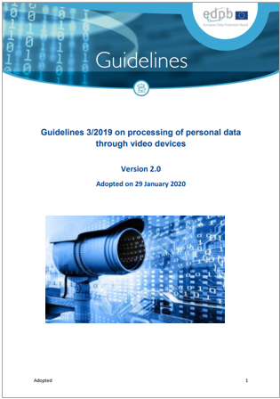 Linee guida 3 2019 Videosorveglianza Linee guida 3 2019 Videosorveglianza