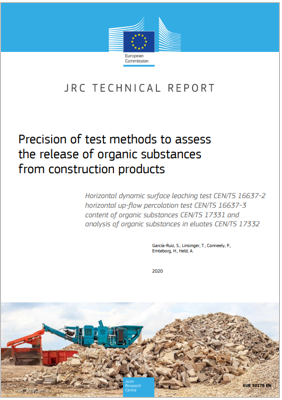 Methods to assess the release of organic substances from construction products