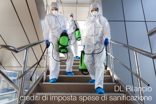 Dl Rilancio: crediti di imposta per le spese di sanificazione