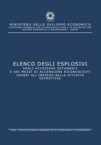 Elenco esplosivi impiego attivita' estrattive 2020