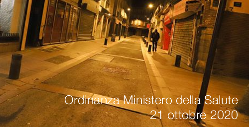 Ordinanza Ministero della Salute 21 ottobre 2020  