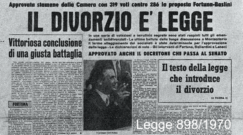 Legge 1° dicembre 1970 n. 898