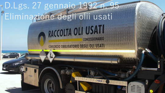 D Lgs n 95 1992 Eliminazione olii usati D Lgs n 95 1992 Eliminazione olii usati