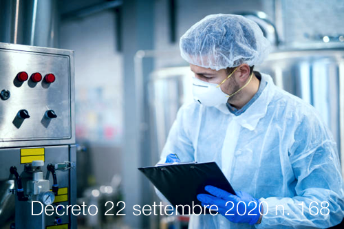 Decreto 22 settembre 2020 n. 168 