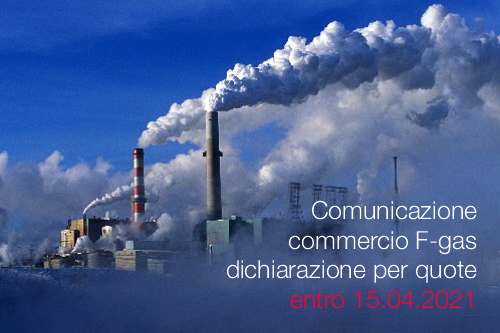 Comunicazione commercio F-gas dichiarazione per quote entro 15.04.2021