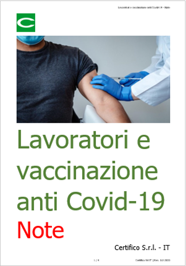 Lavoratori e vaccinazione anti Covid-19
