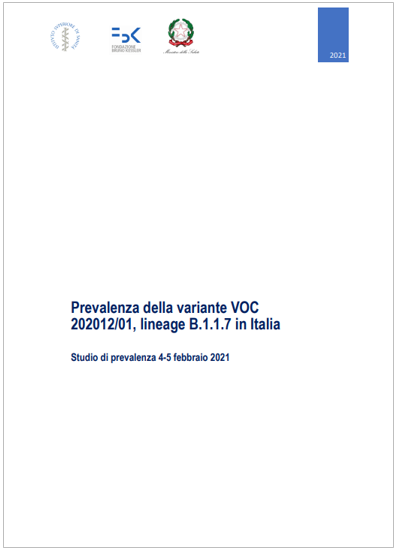 Relazione tecnica prima indagine variante inglese virus SARS-CoV-2