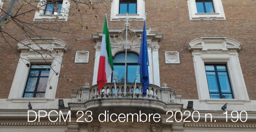 DPCM 23 dicembre 2020 n. 190