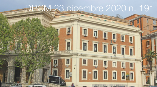 DPCM 23 dicembre 2020 n. 191
