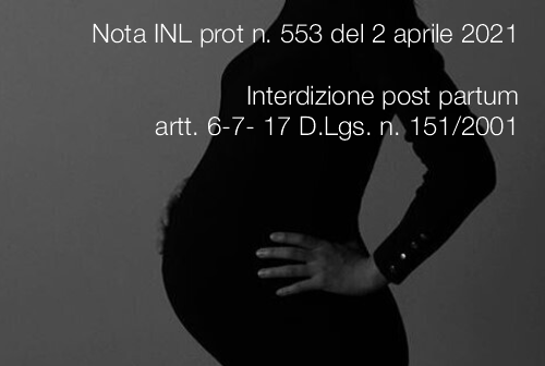 Nota INL prot n. 553 del 2 aprile 2021