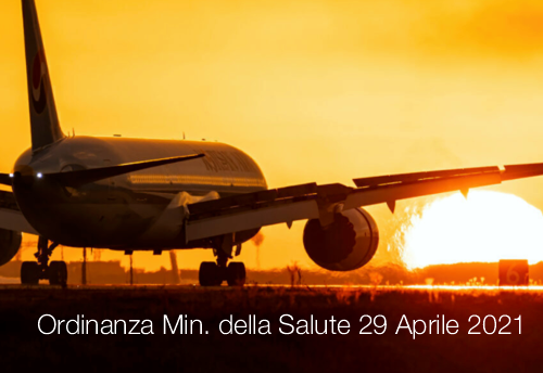 Ordinanza Ministero della Salute 29 aprile 2021 