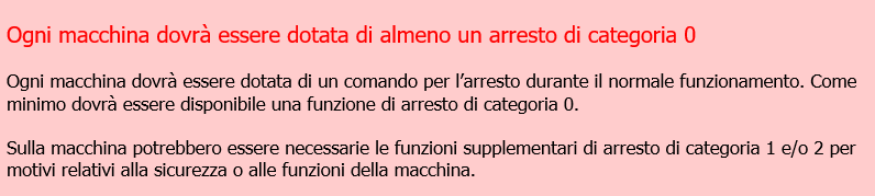 Arresto categoria 0 Arresto categoria 0