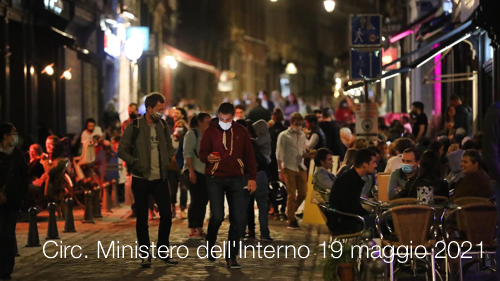 Circolare Ministero dell'Interno 19 maggio 2021 