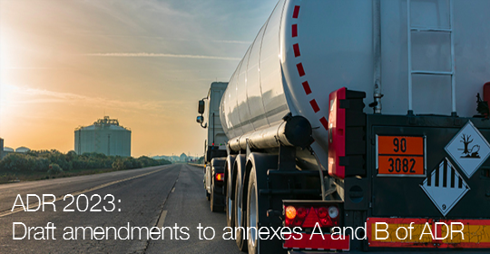 ADR 2023: Draft amendments to annexes A and B of ADR
