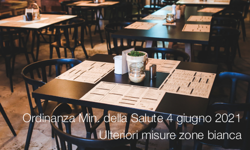 Ordinanza Min. della Salute 4 giugno 2021 | Ulteriori misure zona bianca