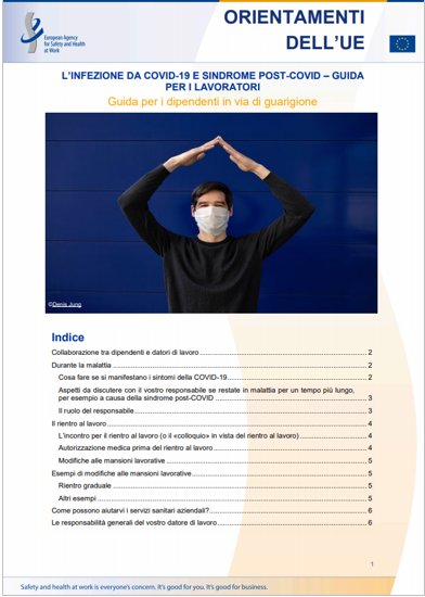 L’infezione da COVID-19 e sindrome post-COVID - guida per i lavoratori