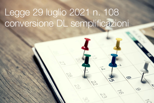 Legge 29 luglio 2021 n. 108 